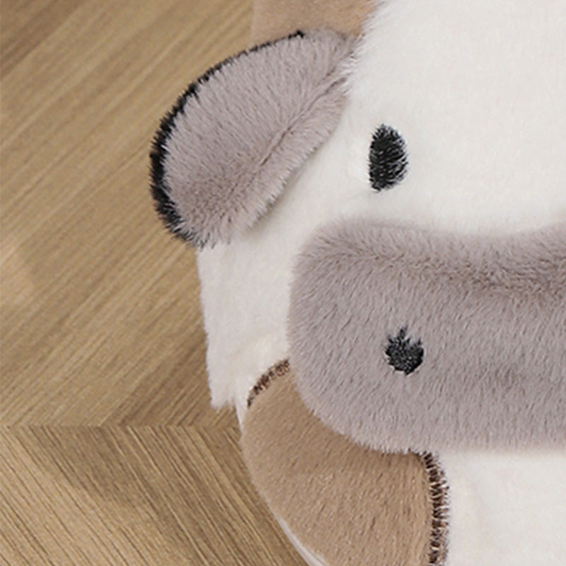 Cow Open Linen Slippers Winter Girls Can Wear At Home - KreovaKids