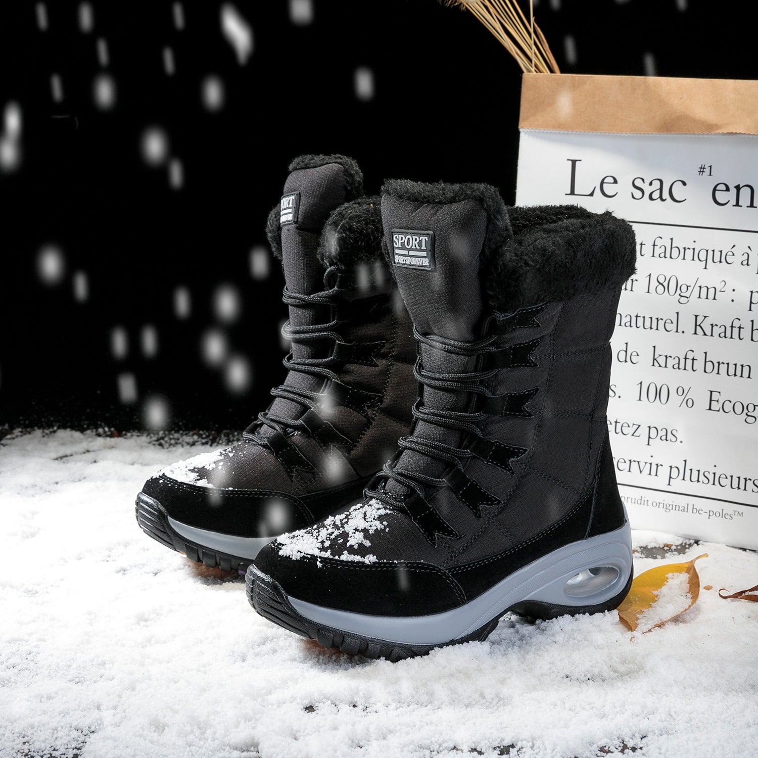Snow Boots Girls Flat Heels - KreovaKids
