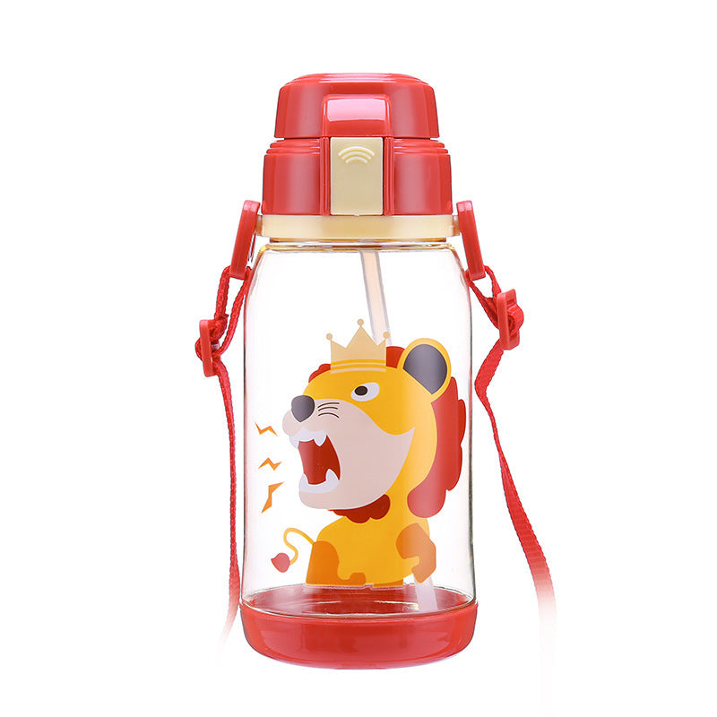 650ml Kids Water Bottle With Straw BPA Free Children Water Drinking Kettle Healthy Plastic Portable Sports Bottle - KreovaKids