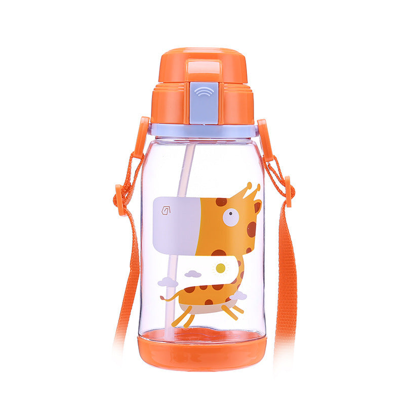 650ml Kids Water Bottle With Straw BPA Free Children Water Drinking Kettle Healthy Plastic Portable Sports Bottle - KreovaKids