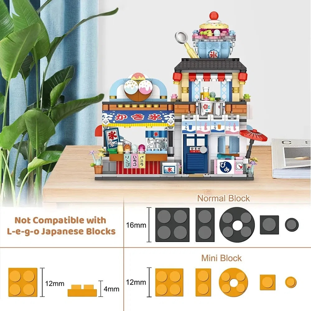 4 PACK Brick Building Set For Kids, 2969 PCS Building Blocks Kit Japanese Street Building Toy Set Gift For 6-15 Years Old Kid And Adult - KreovaKids