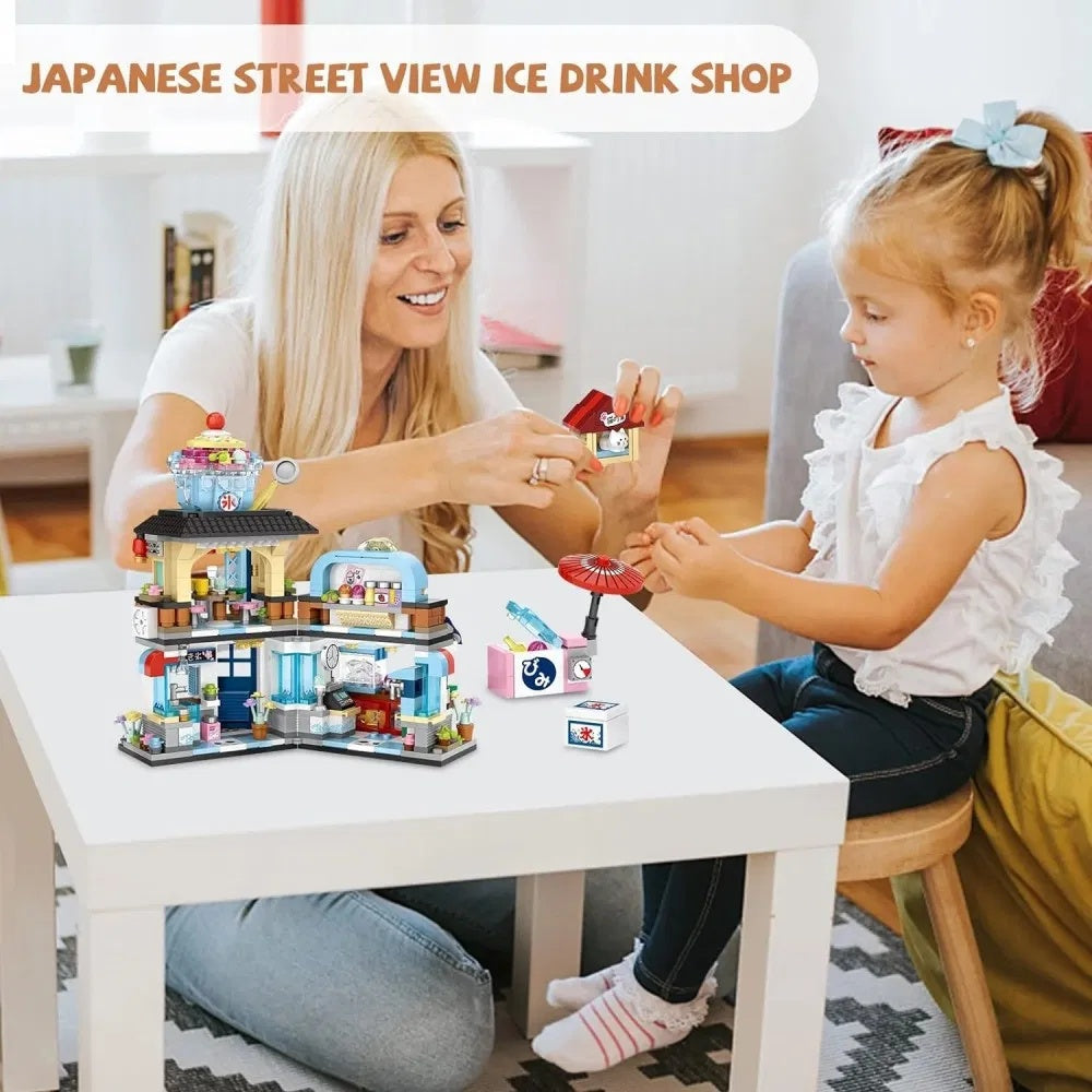 4 PACK Brick Building Set For Kids, 2969 PCS Building Blocks Kit Japanese Street Building Toy Set Gift For 6-15 Years Old Kid And Adult - KreovaKids