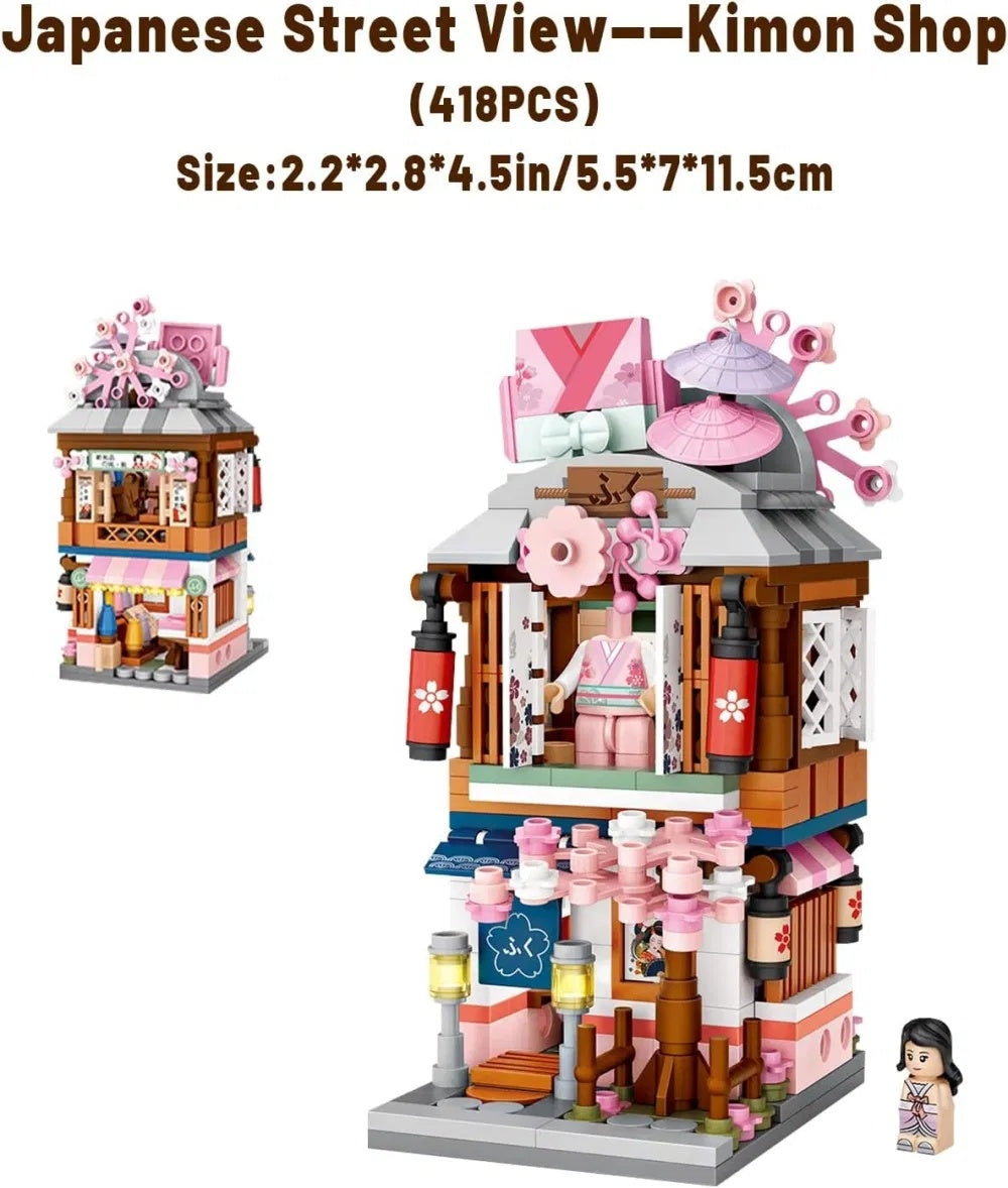 4 PACK Brick Building Set For Kids, 2969 PCS Building Blocks Kit Japanese Street Building Toy Set Gift For 6-15 Years Old Kid And Adult - KreovaKids