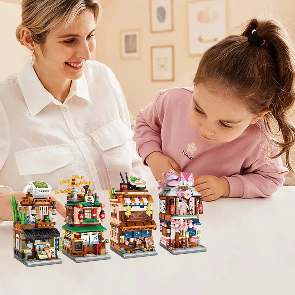 4 PACK Brick Building Set For Kids, 2969 PCS Building Blocks Kit Japanese Street Building Toy Set Gift For 6-15 Years Old Kid And Adult - KreovaKids