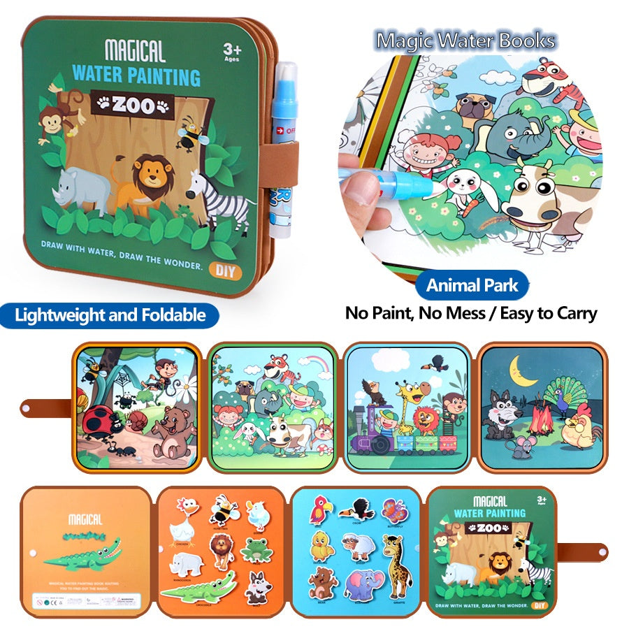 Magical Water Drawing Book, Repeatedly Colored Drawing Book, Children&