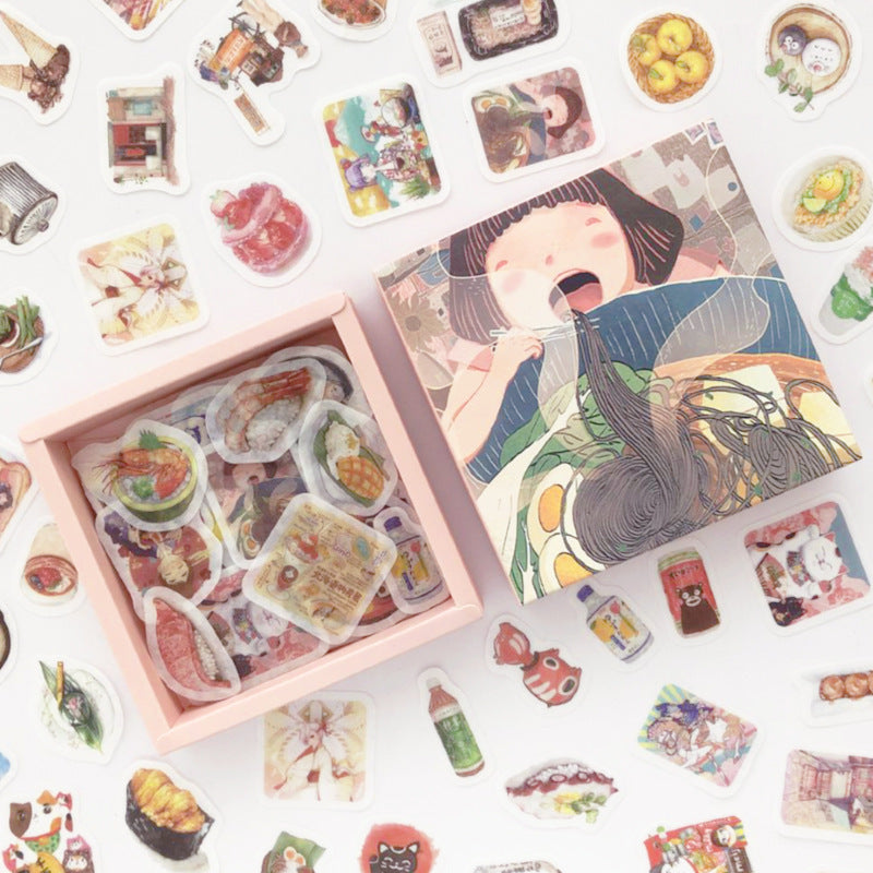 200 Pc Box Set Washi Paper Stickers Stationery Diary Decoration - KreovaKids