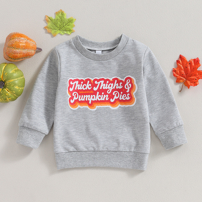 Halloween Clothing Infant and Toddler Letter Printed Long Sleeve Sweater - KreovaKids