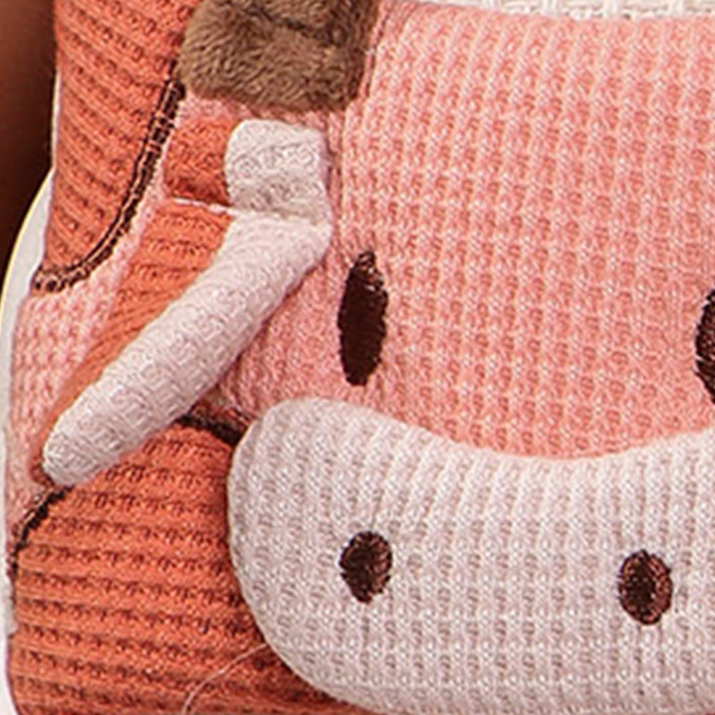 Cow Open Linen Slippers Winter Girls Can Wear At Home - KreovaKids