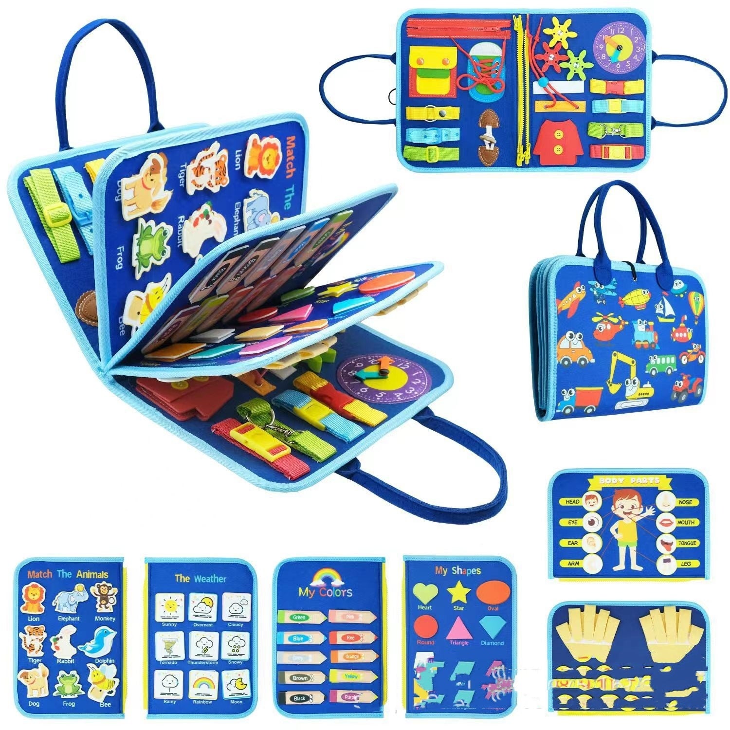 Felt Learning Early Education Board DIY Action Educational Toys - KreovaKids