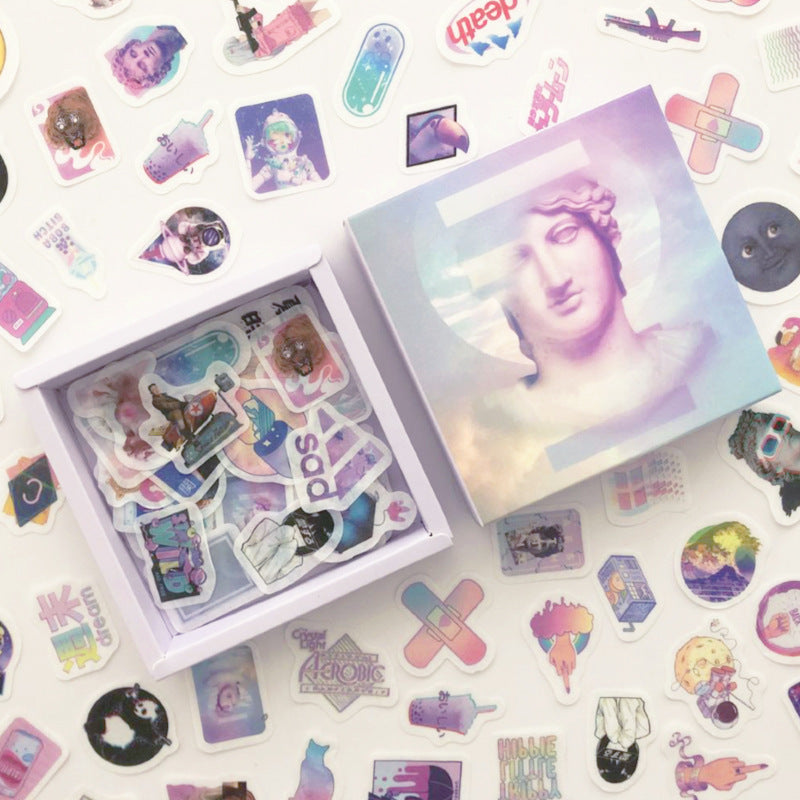 200 Pc Box Set Washi Paper Stickers Stationery Diary Decoration - KreovaKids