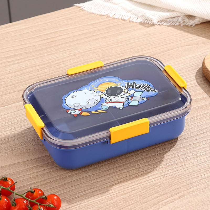 304 Stainless Steel Lunch Box Students Divided Into Lunch Box Three Grids - KreovaKids