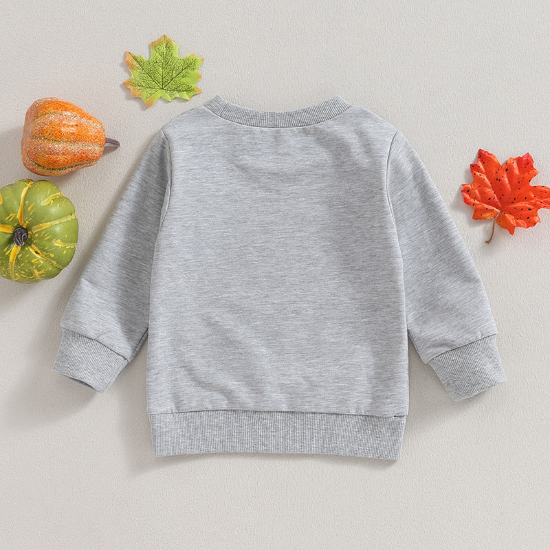 Halloween Clothing Infant and Toddler Letter Printed Long Sleeve Sweater - KreovaKids