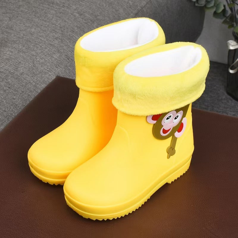 Removable Cartoon Giraffe Rain Shoes Boys And Girls Animal Pattern Rain Boots - KreovaKids