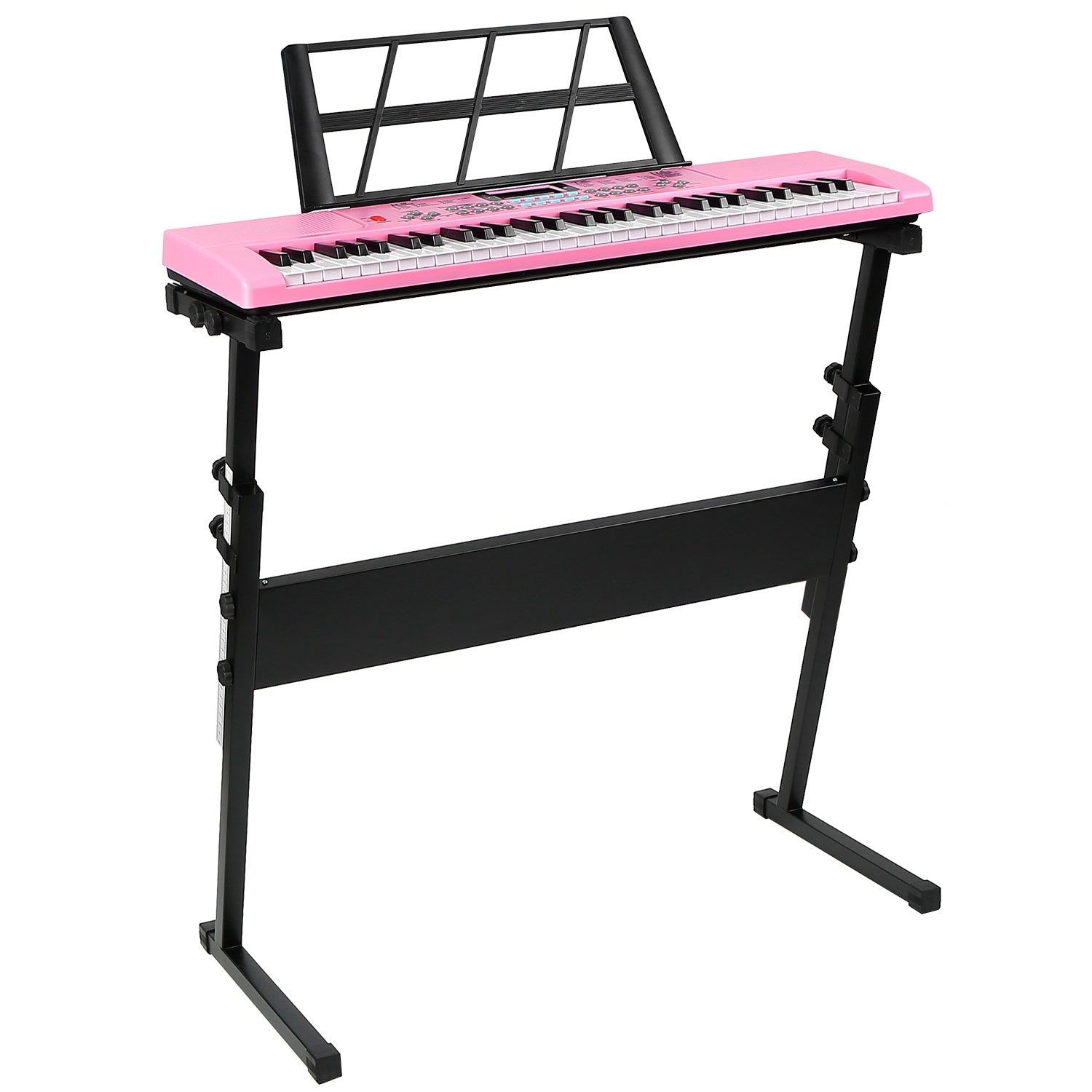 1P 61 Keys Digital Music Electronic Keyboard Electric Musical Piano Instrument Kids Learning Keyboard With Stand Microphone For Beginners - KreovaKids