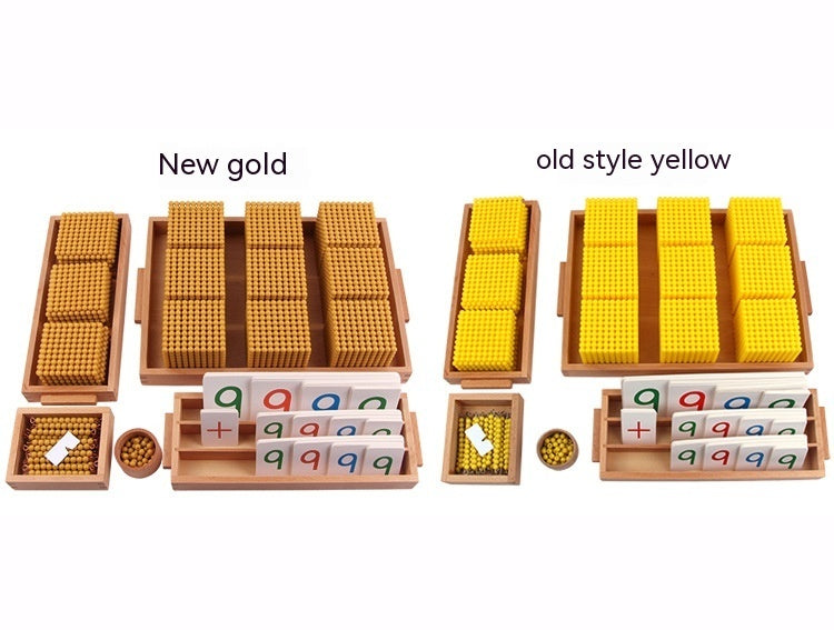 Decimal Bank Early Childhood Games Toy Montessori Gold Beaded - KreovaKids