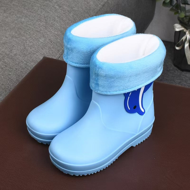 Removable Cartoon Giraffe Rain Shoes Boys And Girls Animal Pattern Rain Boots - KreovaKids