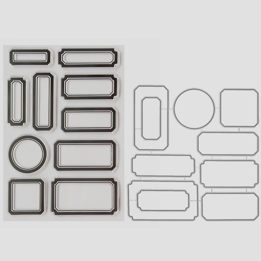 Contour Label Silicone Transparent Stamp - KreovaKids