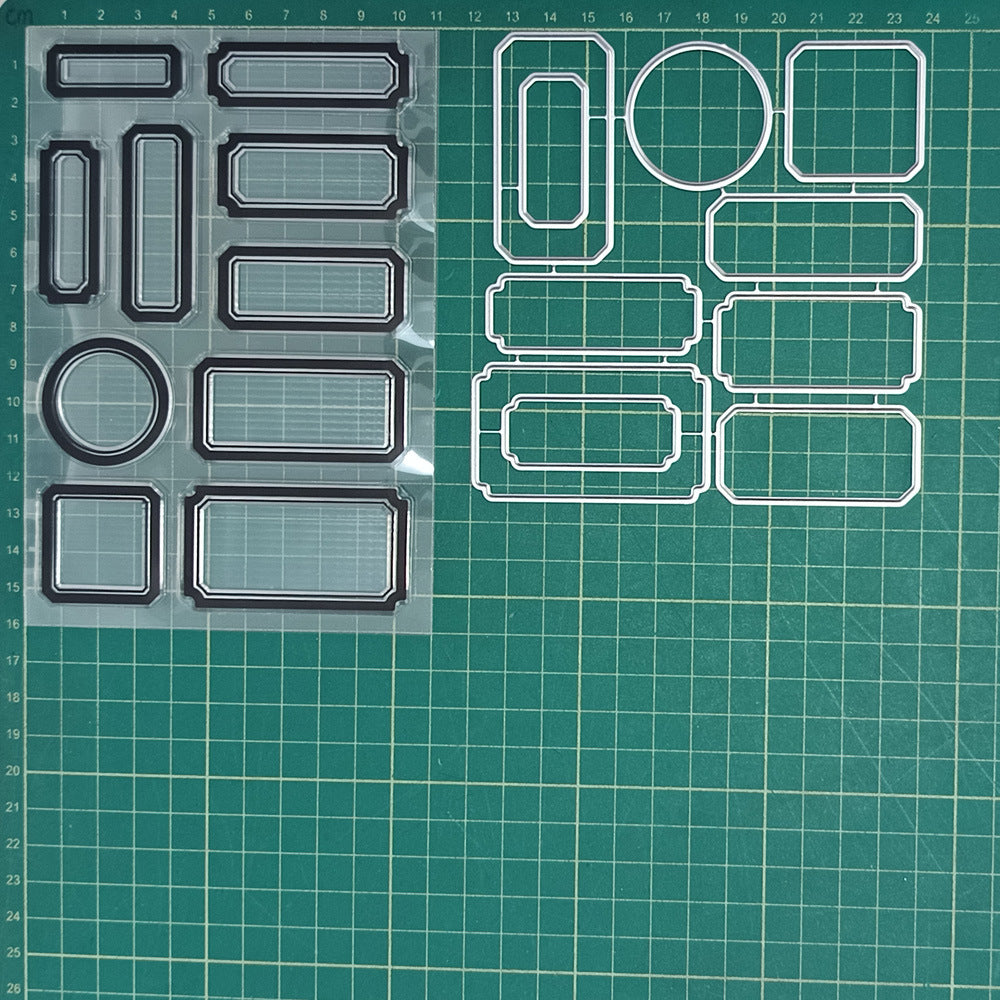 Contour Label Silicone Transparent Stamp - KreovaKids