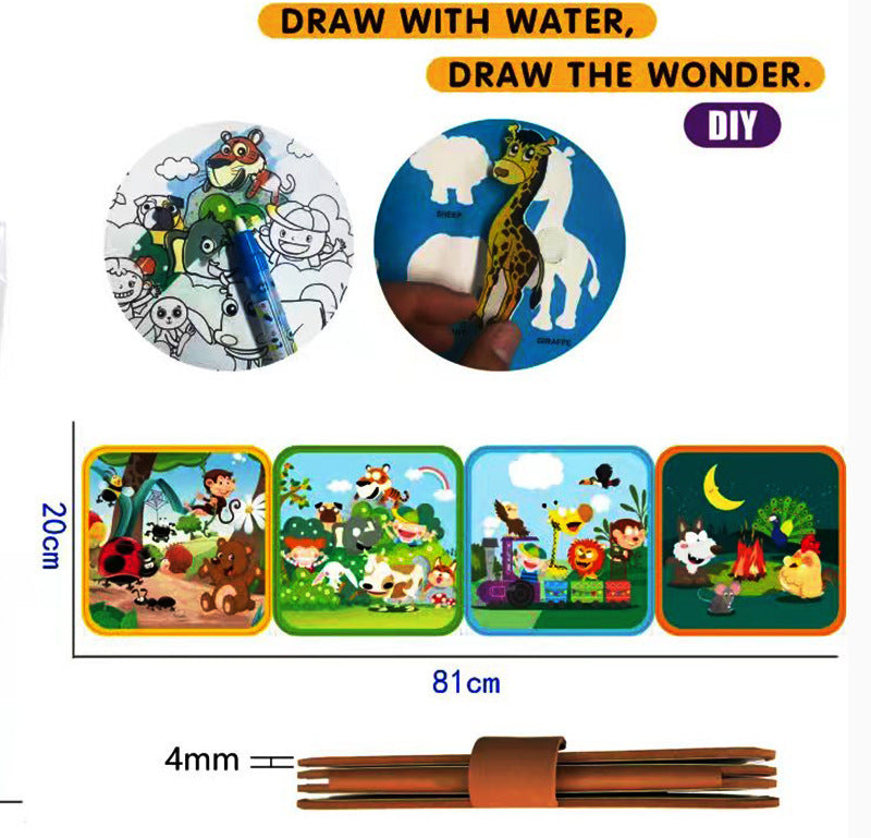 Magical Water Drawing Book, Repeatedly Colored Drawing Book, Children&