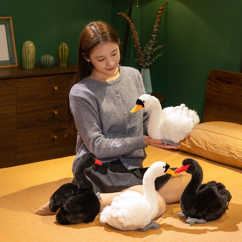 Fashion Cartoon Black Swan Doll Plush Toys - KreovaKids
