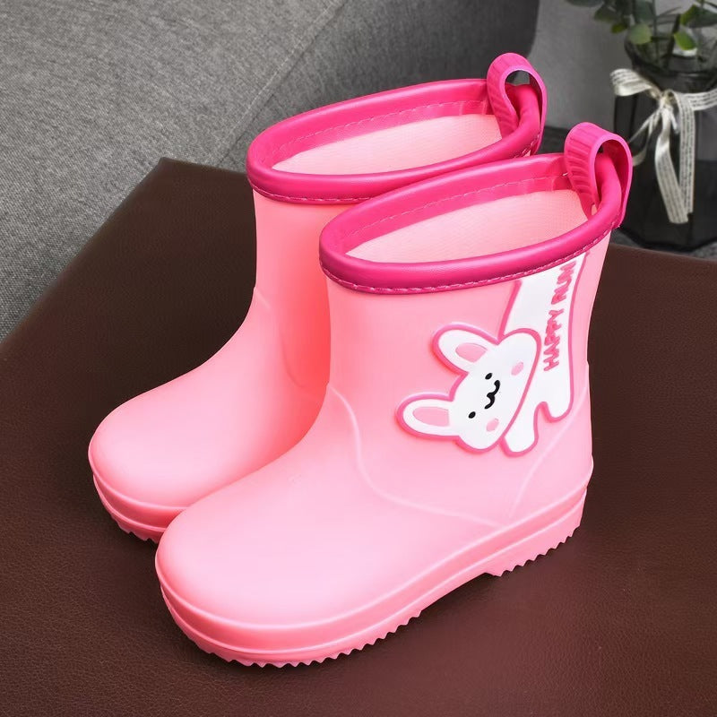 Removable Cartoon Giraffe Rain Shoes Boys And Girls Animal Pattern Rain Boots - KreovaKids