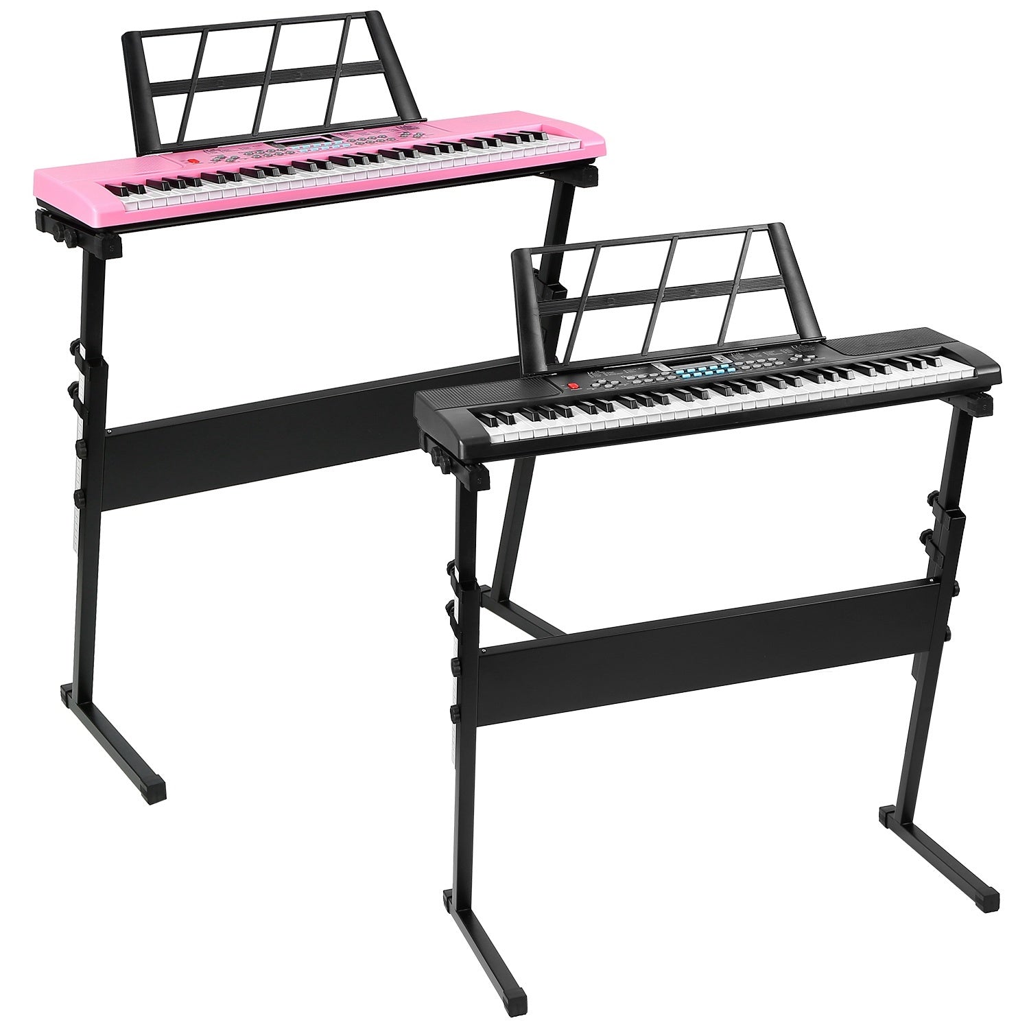 1P 61 Keys Digital Music Electronic Keyboard Electric Musical Piano Instrument Kids Learning Keyboard With Stand Microphone For Beginners - KreovaKids