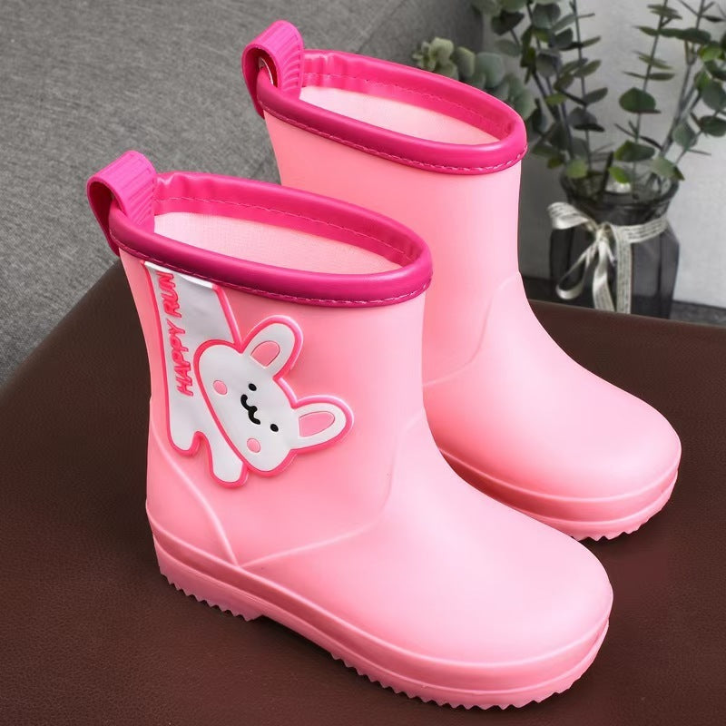 Removable Cartoon Giraffe Rain Shoes Boys And Girls Animal Pattern Rain Boots - KreovaKids