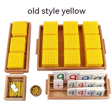 Decimal Bank Early Childhood Games Toy Montessori Gold Beaded - KreovaKids
