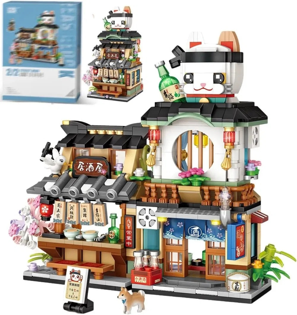 4 PACK Brick Building Set For Kids, 2969 PCS Building Blocks Kit Japanese Street Building Toy Set Gift For 6-15 Years Old Kid And Adult - KreovaKids