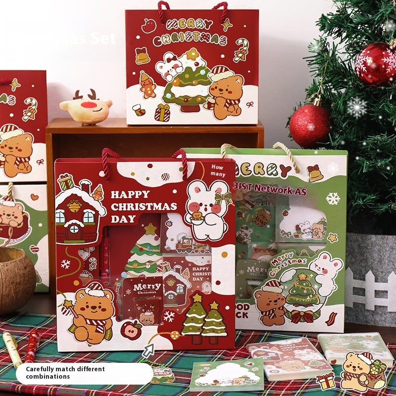 Christmas Stationery Gift Set Cute Student Learning Gift Bag - KreovaKids