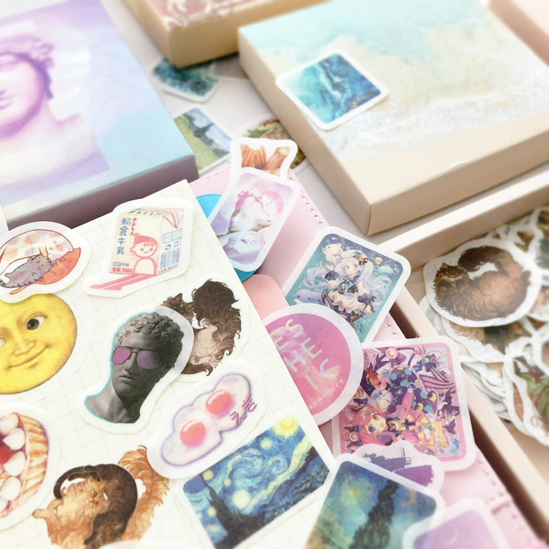 200 Pc Box Set Washi Paper Stickers Stationery Diary Decoration - KreovaKids