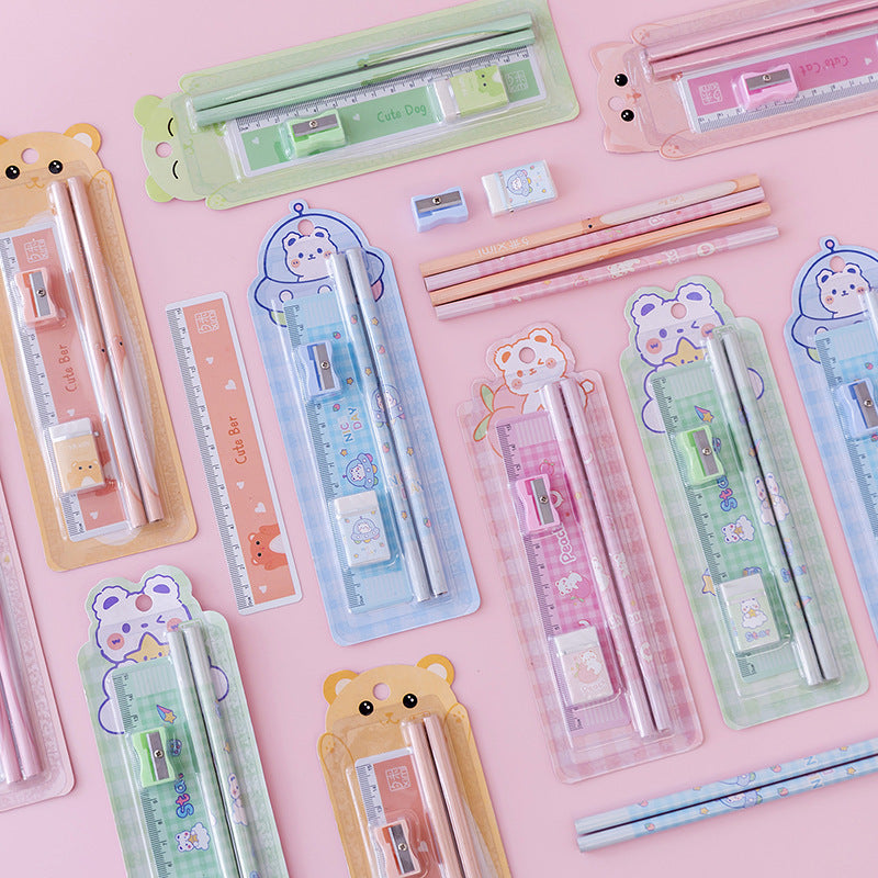 Girl School Supplies Set Gift Box Gift Bag Primary School Pupil Pencil Stationery - KreovaKids