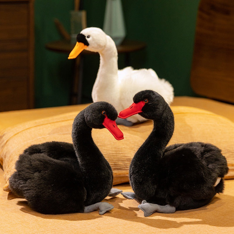 Fashion Cartoon Black Swan Doll Plush Toys - KreovaKids