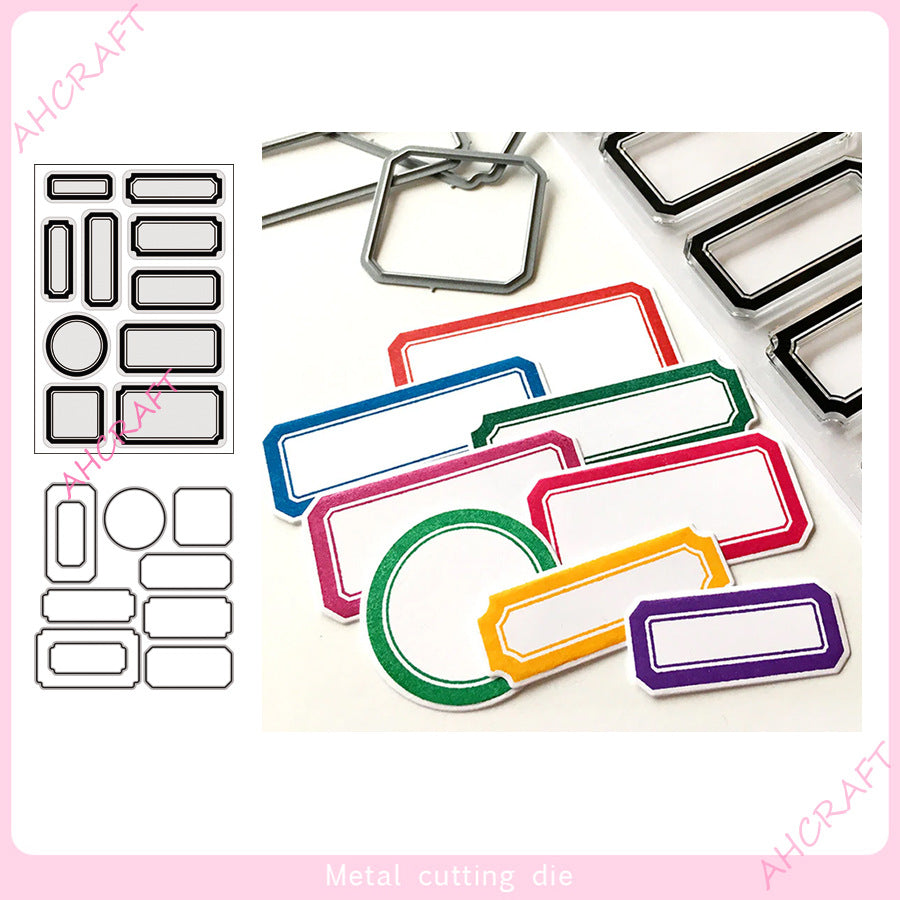 Contour Label Silicone Transparent Stamp - KreovaKids