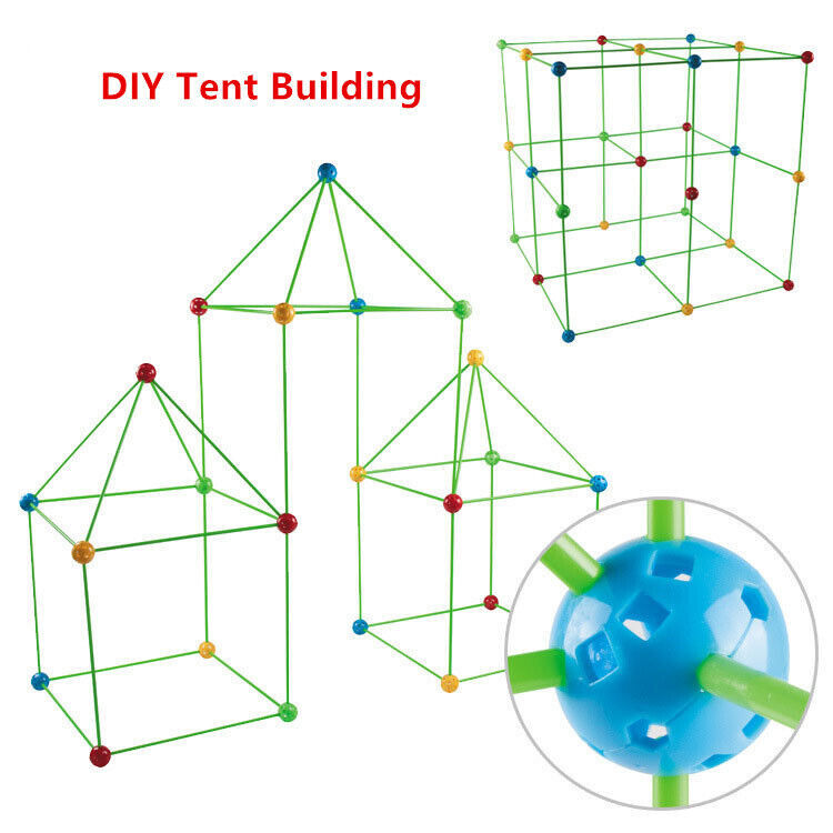 265Pcs DIY Build Your Own Den Set Children Present Tent Kids Funny Boy Girl Toys - KreovaKids