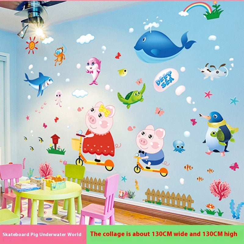Cartoon Animal Wall Stickers Children&